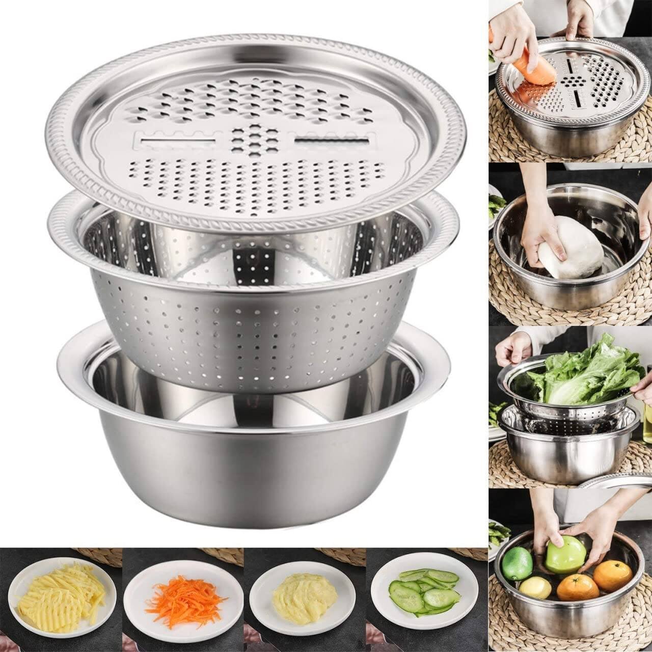 3-in-1 Stainless Steel Basin Set - Image 7