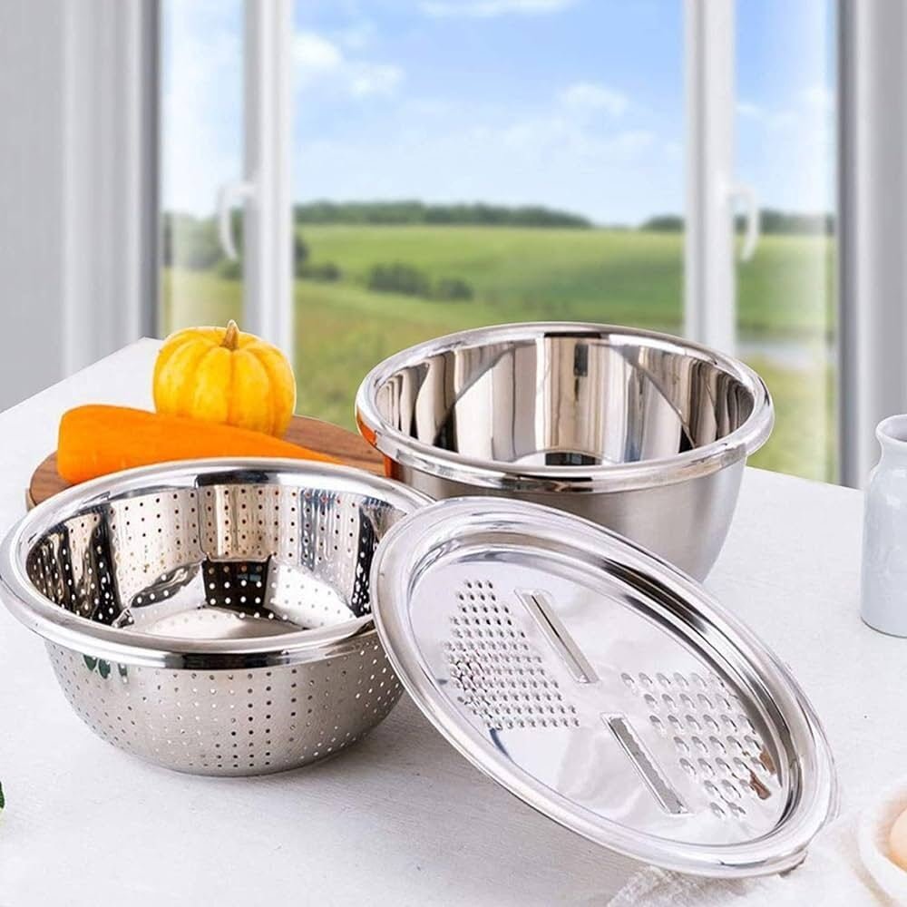 3-in-1 Stainless Steel Basin Set