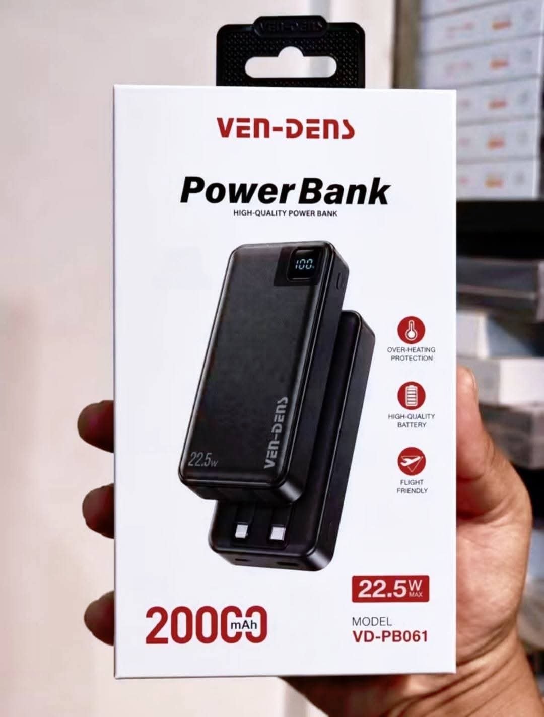 Ven-Dens 20,000mAh 22.5w Power Bank