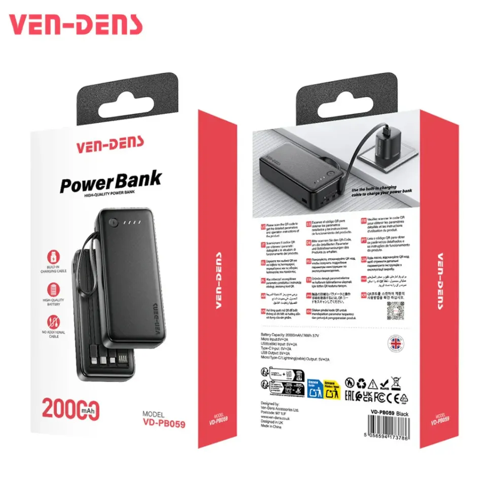 Ven-Dens 20000mAh Power Bank - Image 3